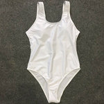 S - XXL Sexy White One Piece Swimsuit Women Thong Swimwear High Cut Trikini Backless Monokini Bather Bathing Suit Swim Bodysuit