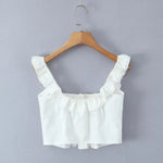 Summer Women White Cotton Dress Set 2025 Top+skirt 2 Pcs Outfit Ruffles Button Slim Top A-line Maxi Skirt Beach Casual Dress