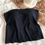 Women Seamless Invisible Underwear Summer One-piece Strapless Tube Tops Wire Free Bra Cold Breathable Comfort Anti Slip Lingerie