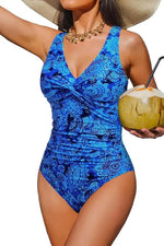 S - XXL Twist Front V Neck Female Swimwear One Piece Swimsuit Women Slim Monokini Backless Bathing Suit Swim Beachwear Bodysuit