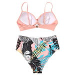 Push Up Bikini Leopard Swimsuit Women Sexy Solid Swimwear Female Floral Bathing Suit Ruched Beachwear XL High Waist Bikini 2026