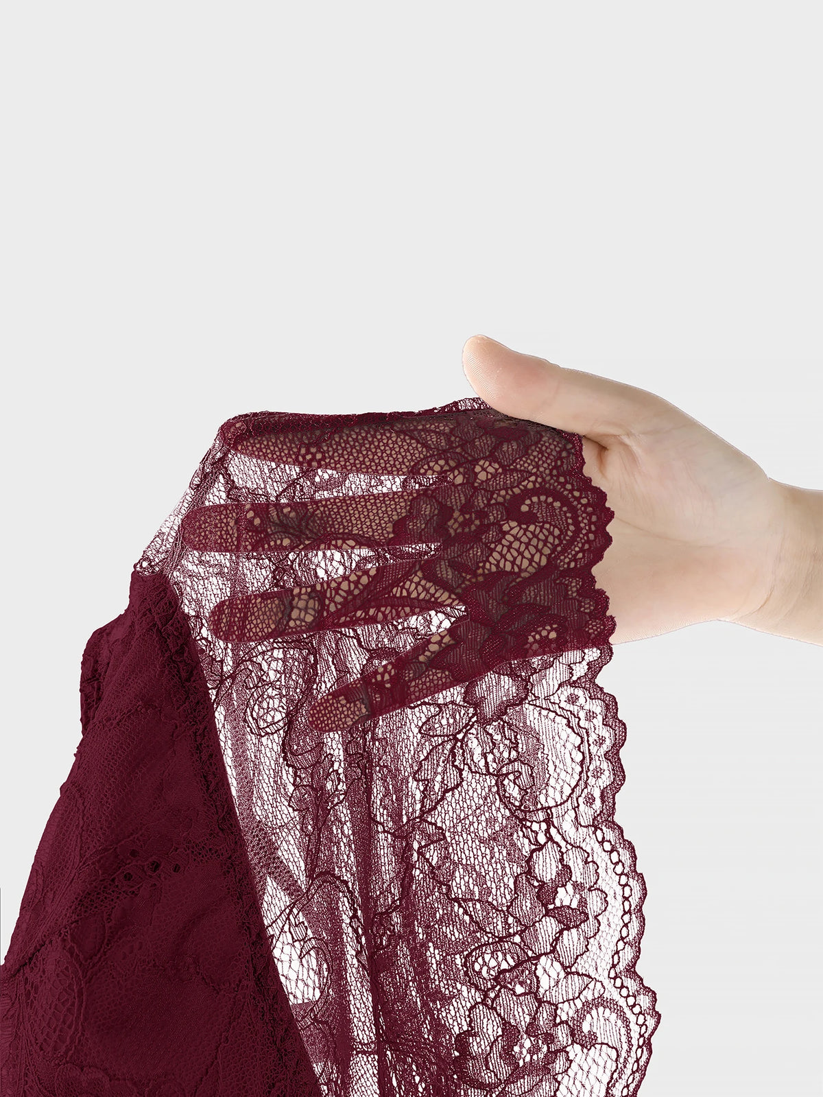 Women's Sexy V-Neck Lace Pattern Splicing Camisole Lightweight Wireless Unpadded Adjustable Straps Soft Lace Hollow-Out Back
