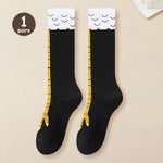 Women Thigh High Stockings Chicken Feet Print Long Socks Over Knee Socks Funny Novelty Socks Cartoon Animal Paws Stockings