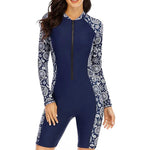 Women's Long Sleeve Rashguard Swimsuit One Piece pro Sports 2025 Femme Swimwear Boyleg Knee-Length Surf Beach Wear Bathing Suit