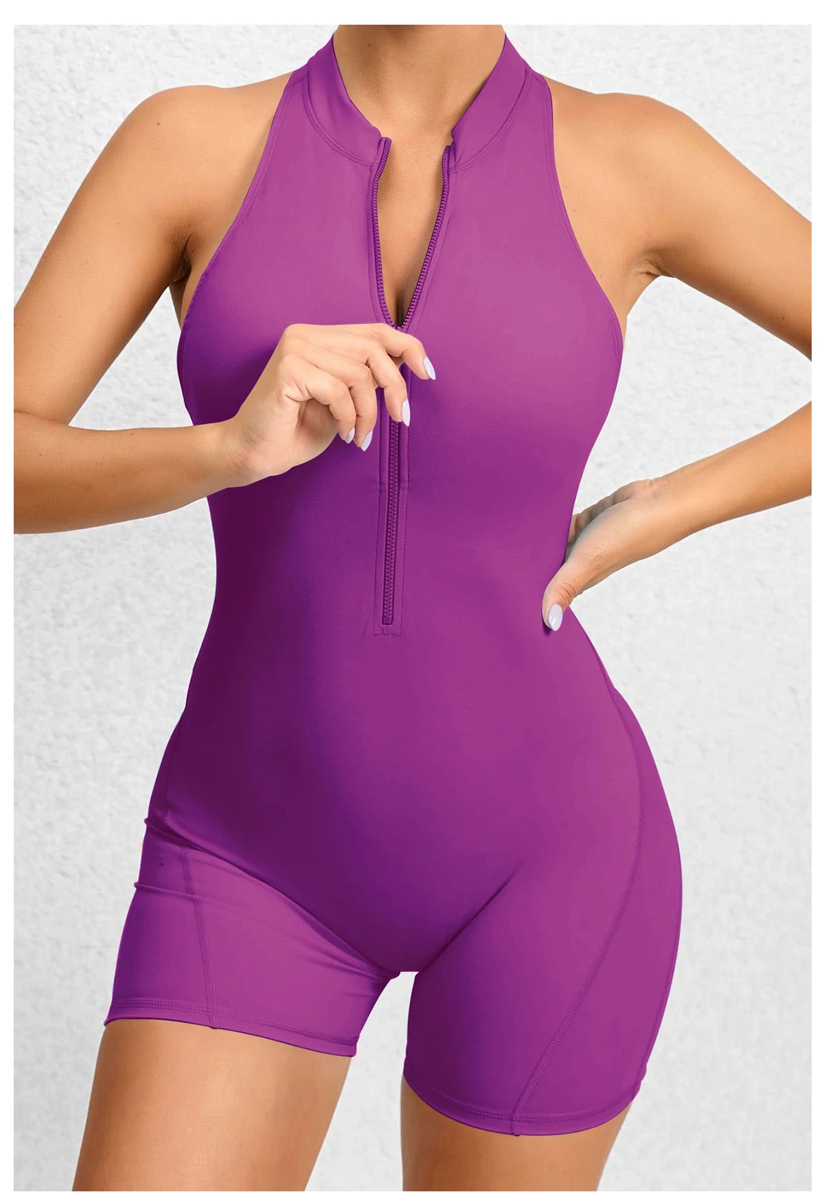 Women Yoga V Backless Jumpsuit Workout Bodysuit Sleeveless Gym Bodycon Sportswear Fitness Yoga Suit One Piece Outfit