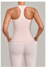 Women's Seamless Yoga Vest Sports Fitness Gym Beauty Back Top Nude Slim Fit Training Running Workout Vest