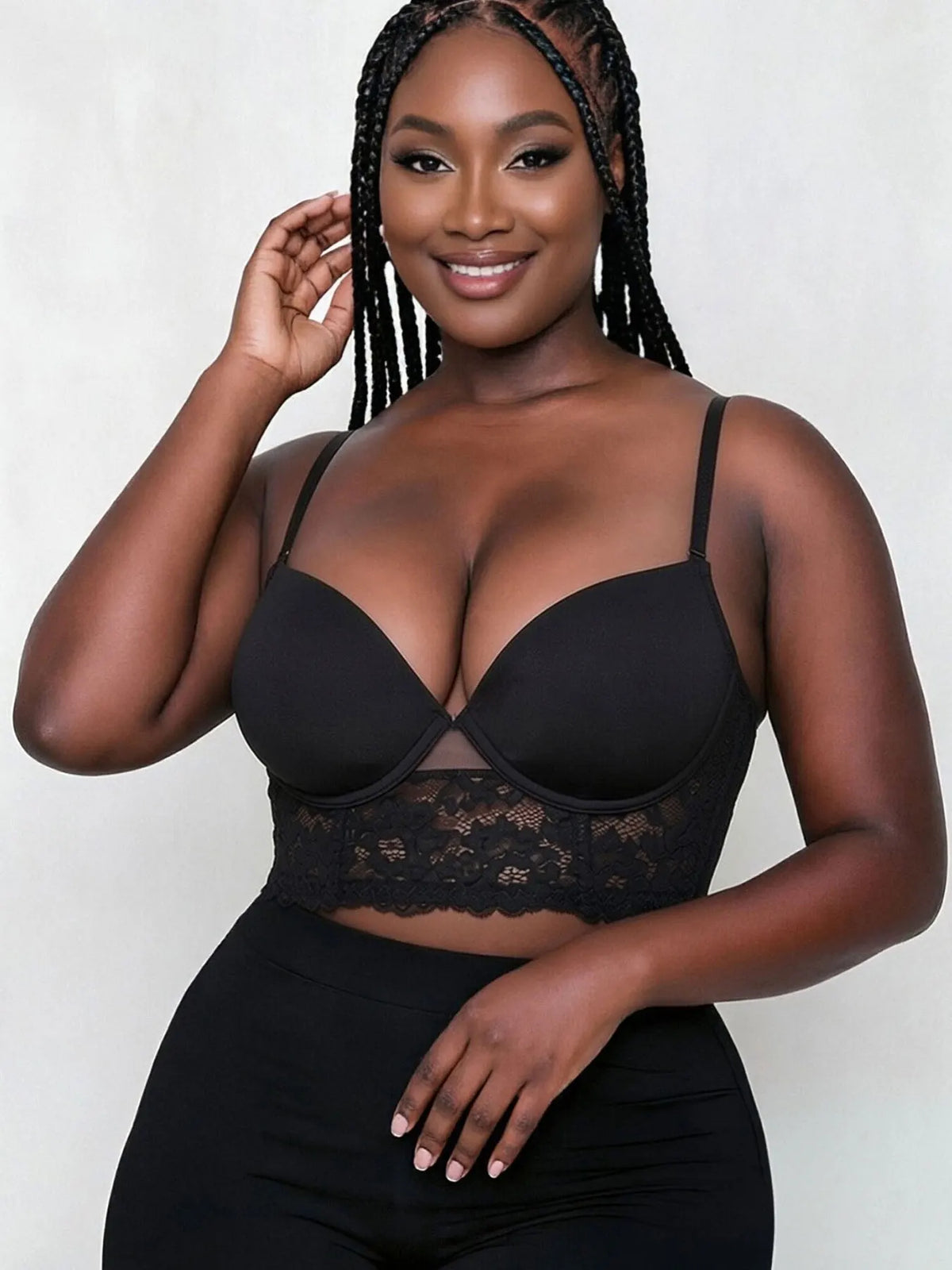 Plus-Size U-Shaped Backless Bra for Women, Sexy Push-Up Anti-Sagging Bra for Large Busts, Thin Invisible Backless Bra