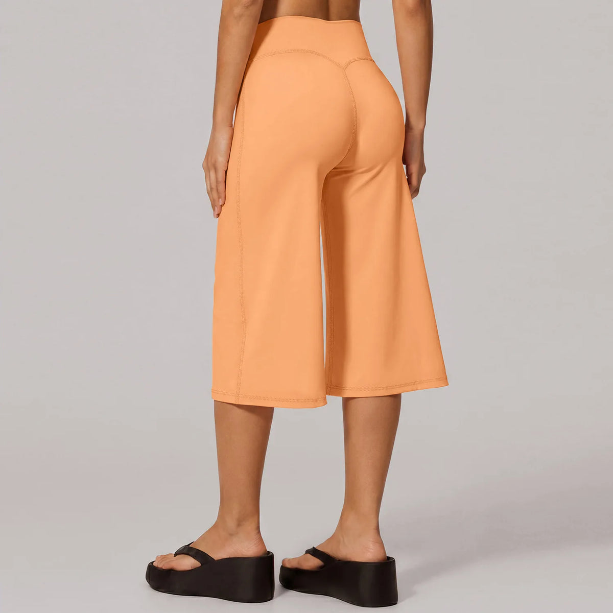 Summer New Yoga Mid Pants for Women Quick Drying Solid High Waist Loose Fit Yoga Trousers Gym Running Fitness Exercise Leggings