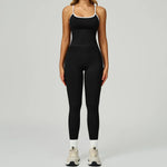 2 Pieces Women's Seamless Yoga Set Fitness Running Sports Set Slim Fit High Waist Beautiful Back Tracksuit