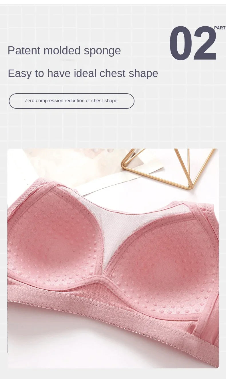 42-44 B/C Large Cup Underwear for Women Bra Large Size Comfortable No Steel Bra Fashion Bralette Tops Middle Aged Lingerie