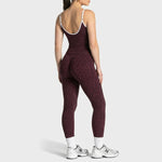 2Pcs Women Leopard Print Yoga Outfit Adjustable Strap Camisole Top High Waist Stretch Leggings Sports Pilates Workout Suit