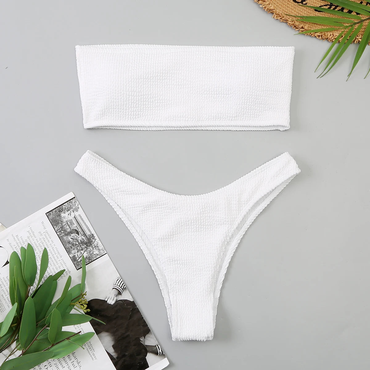 Velvet Bikinis 2025 Women Brazilian Bandeau Swimsuit Solid Sexy Swimwear Female Beachwear Bathers Bathing Swimming Swim Suit