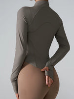 Women's Long-Sleeved Clothes Zipper Sports Jacket Top Outer Wear Professional Training Running Fitness Clothes Spring
