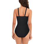 Sexy Stripe Patchwork Swimwear Women 2026 V-neck One Piece Bikini High Waist Slim Monokini Summer Suspender Backless Beachwear