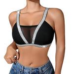 1pcs Fashion New Style Bras Silver Satin Women's Underwear Wire-Free Padless Bras Elegant Lady Bra Comfortable Sexy Lingerie