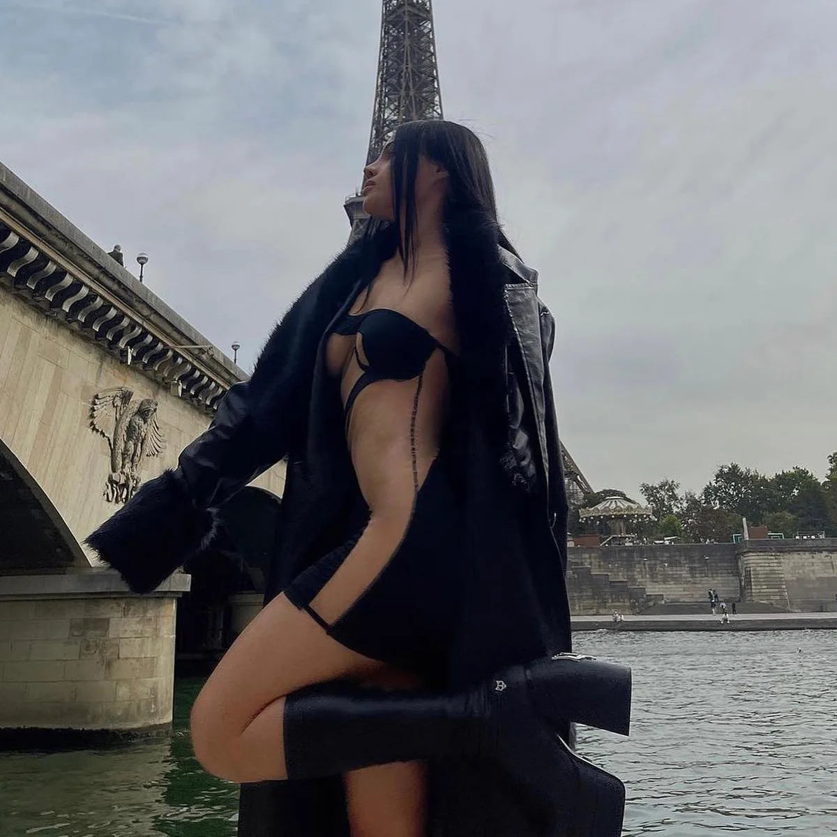 2025 Summer New Sexy Bag Hip Tank Mini Dress Fashion Slant Shoulder Pure Desire Mesh Temptation Dress Elegant 2025 New Tops VEP8