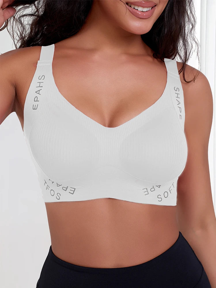 2pcs/set Seamless Push Up Bras for Women Jelly Glue Bralette Anti-sagging Female Underwear Padded Comfortable Sports Lingerie