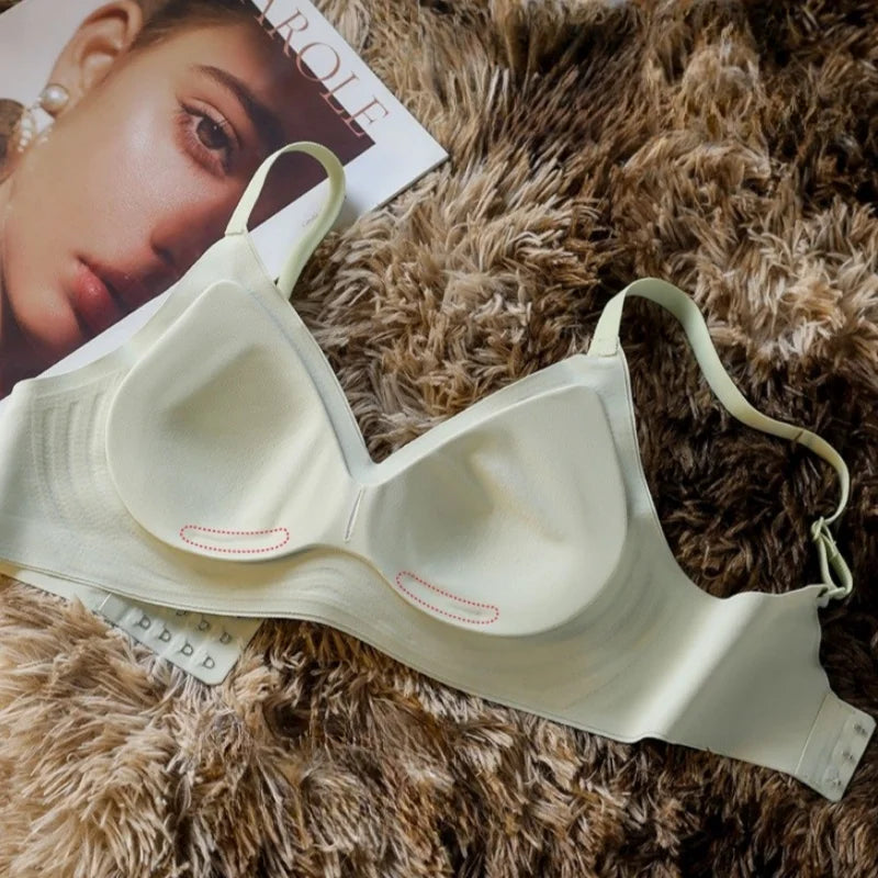Seamless Push Up Bra for Women Sexy Lingerie Padded Wireless Underwear Support Bras Thin Shoulder Strap Comfort Intimates