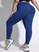 STOUREG Women's Plus Size Seamless Yoga Pants High Support Fitness Workout Pants High Waist Running Sports Cycling Pants