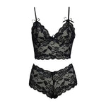 2026 New Floral Thin Lace Lingerie Set Women Triangle Cup Bralette Adjustable Strap Printed Intimate Underwear Suit