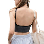 Women Bra Tank Crop Top Seamless Underwear Female Crop Tops U-shaped Back Sports Intimates Sexy Lingerie Padded Camisole Femme