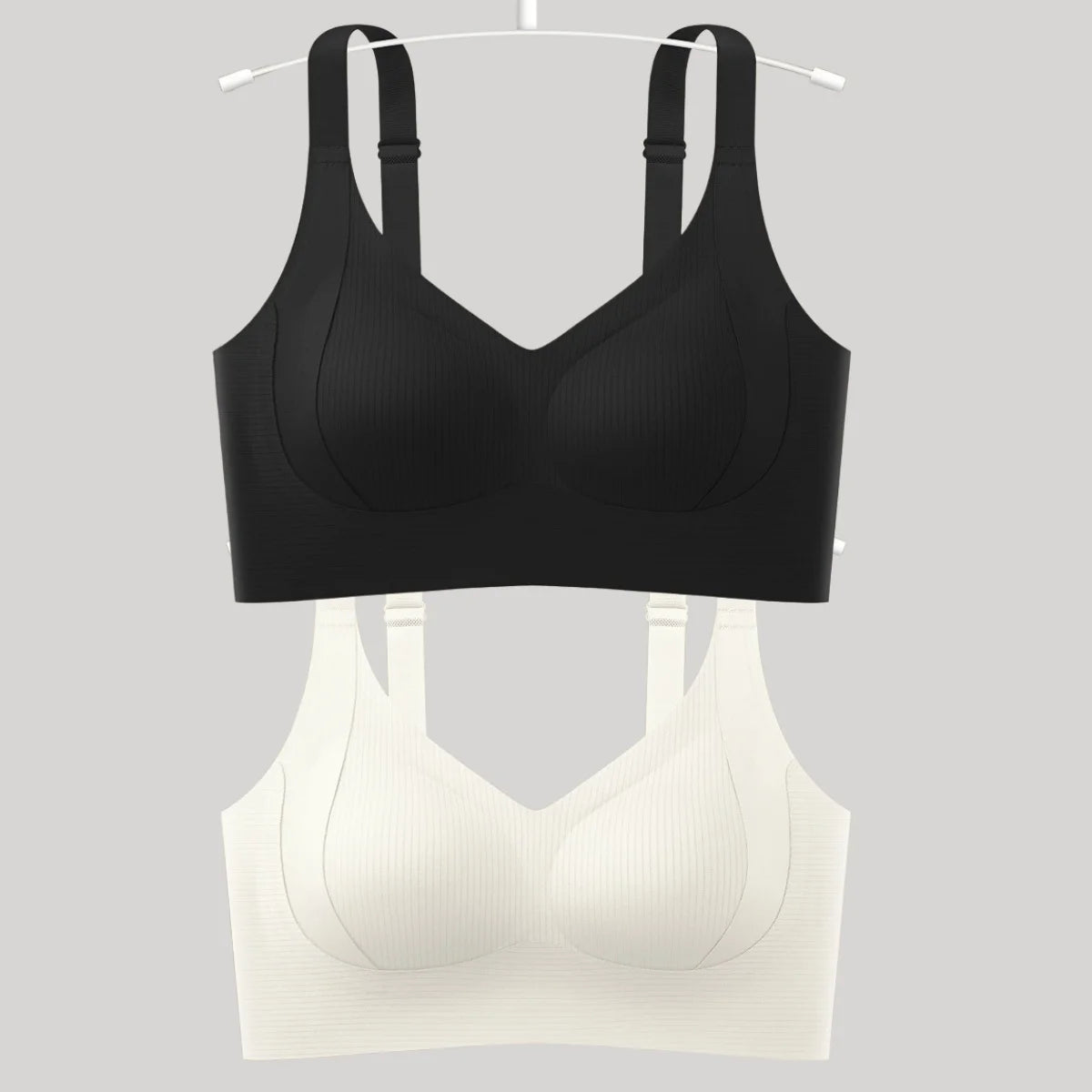 2Pcs/Set Plus Size Padded Bras For Women Push-Up Bra Wide Straps Seamless Underwear Non-wire Bra Female Comfy Intimates M-4XL
