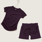 STOUREG 2 Pieces Sports Sets Short Sleeve Seamless Yoga Top Fitness Set Women Workout Running Sports Shorts Gym Suit