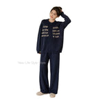 Autumn Winter Thick Zipper Cardigan Casual Wearable Outside Ladies Homewear Sleepwear Women Half Velvet Two Piece Pajama Set