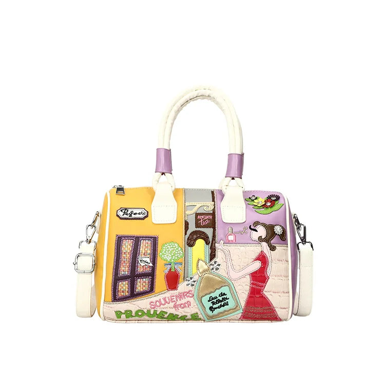 PU New Personality Stylish Shoulder Bags Design Patchwork Zipper 2025 Hot Sale Women's Bags Retro High Quality Women's Bags
