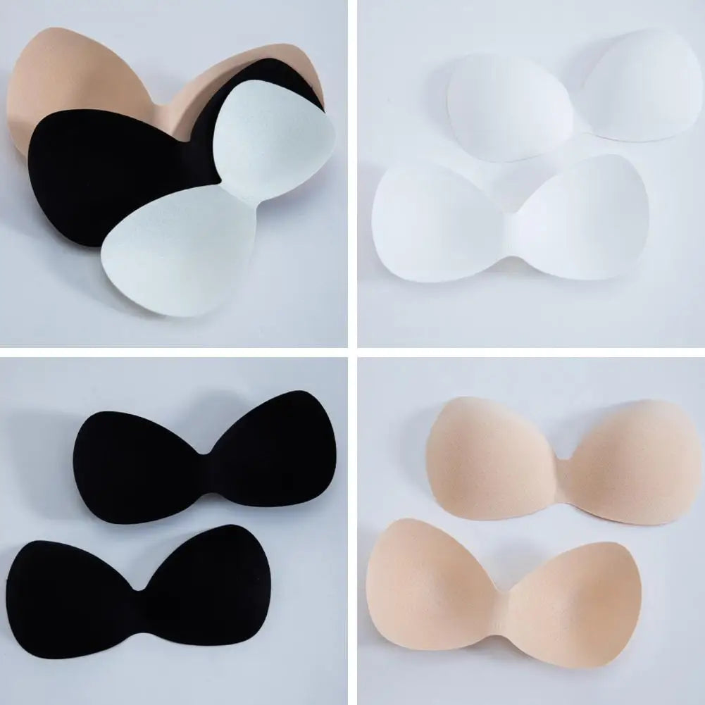 Bra Pad 0.1cm Ultra Thin Bra Insert Triangle Sponge Push Up Bra Pad Women Insert Swimsuit Bikini Breast Enhancers Chest Cup Pads