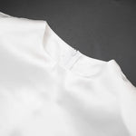 Trendix White Asymmetrical Cover Up For Women Fashion Ruffle Hem Loose Short Sleeve Shirts Casual Elegant Commuting Pullover Top