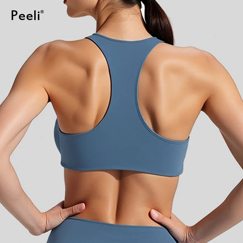 Softmotion Sports Bra Women Padded Yoga Bra Top High Support Gym Bra Top Pilates Yoga Tank Top Y back Push Up Fitness Underwear