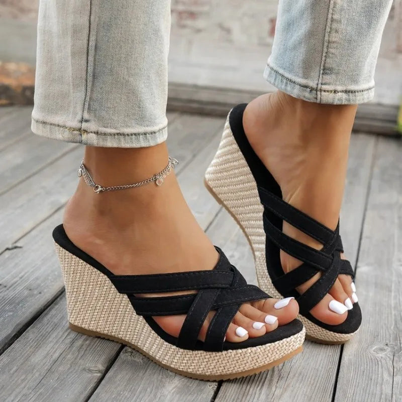 New Women Fashion Wedge Sandals Casual Platform Sandals Trend Thick Sole High Heel Shoes for Women