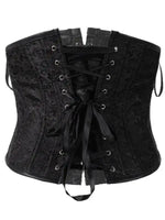 Sexy Leather Tight Corset Jacquard Waist Cincher Bust Support Shapewear New Lace-up Court Casaul Elegant Style Corset B8RO