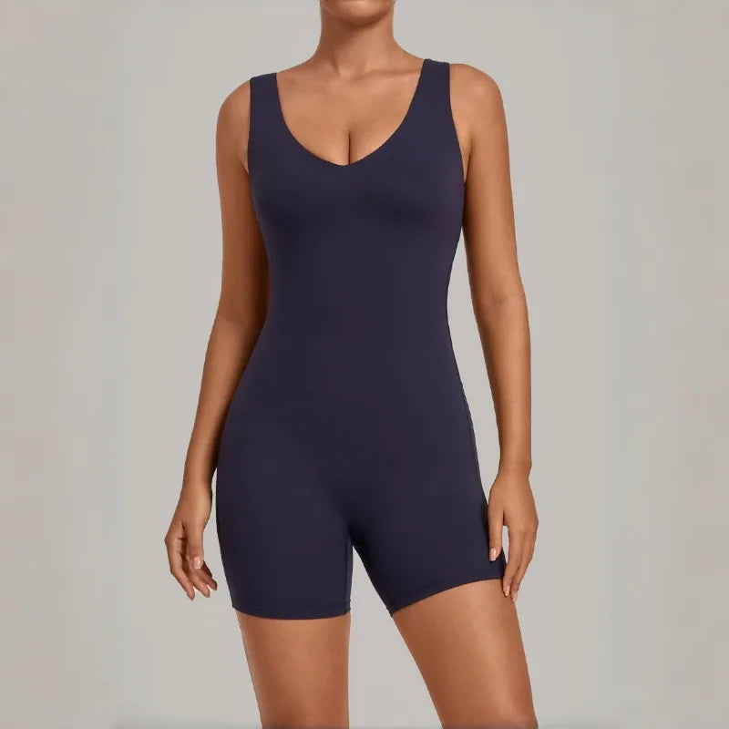 Women's Seamless Yoga Jumpsuits Fitness Sports Gym Beauty Backless Slim Fit Sling One-piece Running Workout Training Bodysuits