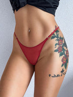 Lace Mesh Women Briefs Sexy Thong Transparent Panties Underwear Low Waist Girls G String Seamless Lingerie Fitness T Back