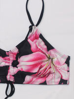 3-Piece Set BohemianPrint Beach Sunshade Clothing Women's Drawstring Swimsuit Shorts Comfortable Summer Vacation Swimwear