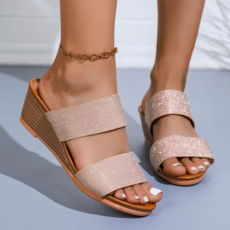 2026 Summer High Quality New Fashion Casual Platform WedgeHigh Quality New Fashion slippers women
