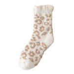 Fashion Coral Fleece Thick Socks Women Foot Cute Leopard Sock Funny Girls Breathable Warm Casual Socks Winter