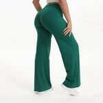 NCLAGEN SoftMotion Straight Leg Bottoms Women's Mid-Waist Yoga Pants GYM Leggings Naked Feel Pilates Running Sports Trousers