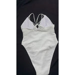 S - XXL 5 Colors V Neck Mesh Sheer Women Swimwear One Piece Swimsuit Female High Leg Cut Monokini Bather Bathing Suit Swim V6168