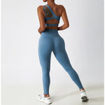 Comfort Single Strap Yoga Bra Chest Pad Running Sports Bra Gym Top Women Stretch Pull Up Underwear Women Vest Fitness Tank Top