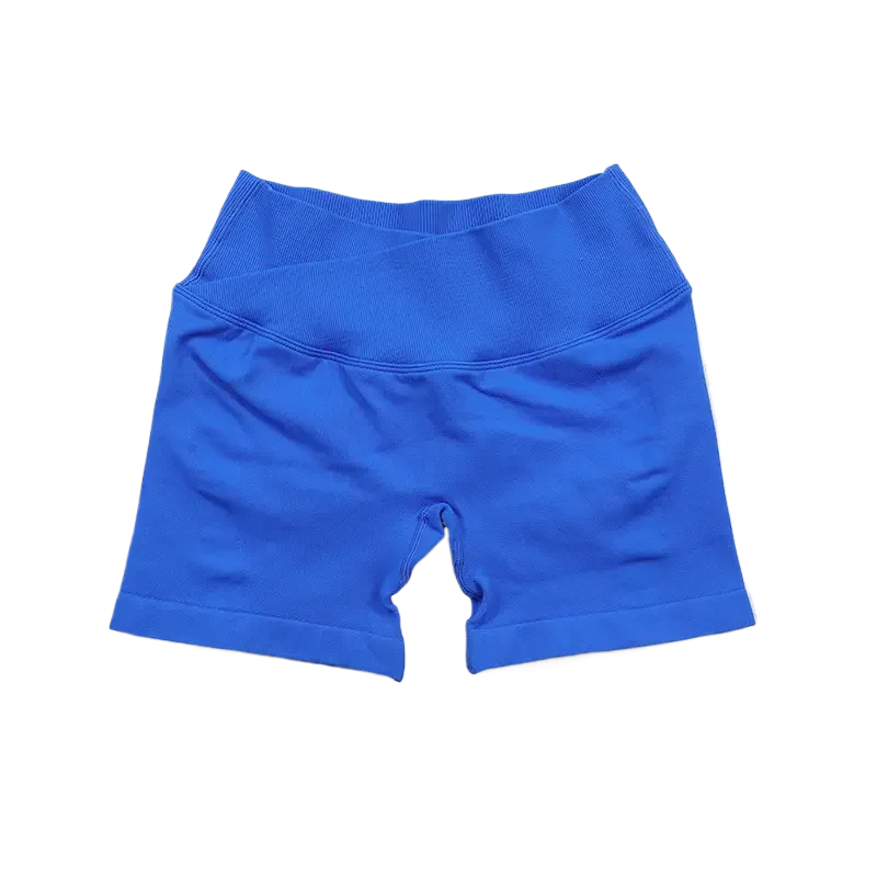 Gym Shorts 4.5" Women Clothes Seamless Leggings V Waist Cross Yoga Shorts Workout Fitness Scrunch Booty Tights Running Shorts