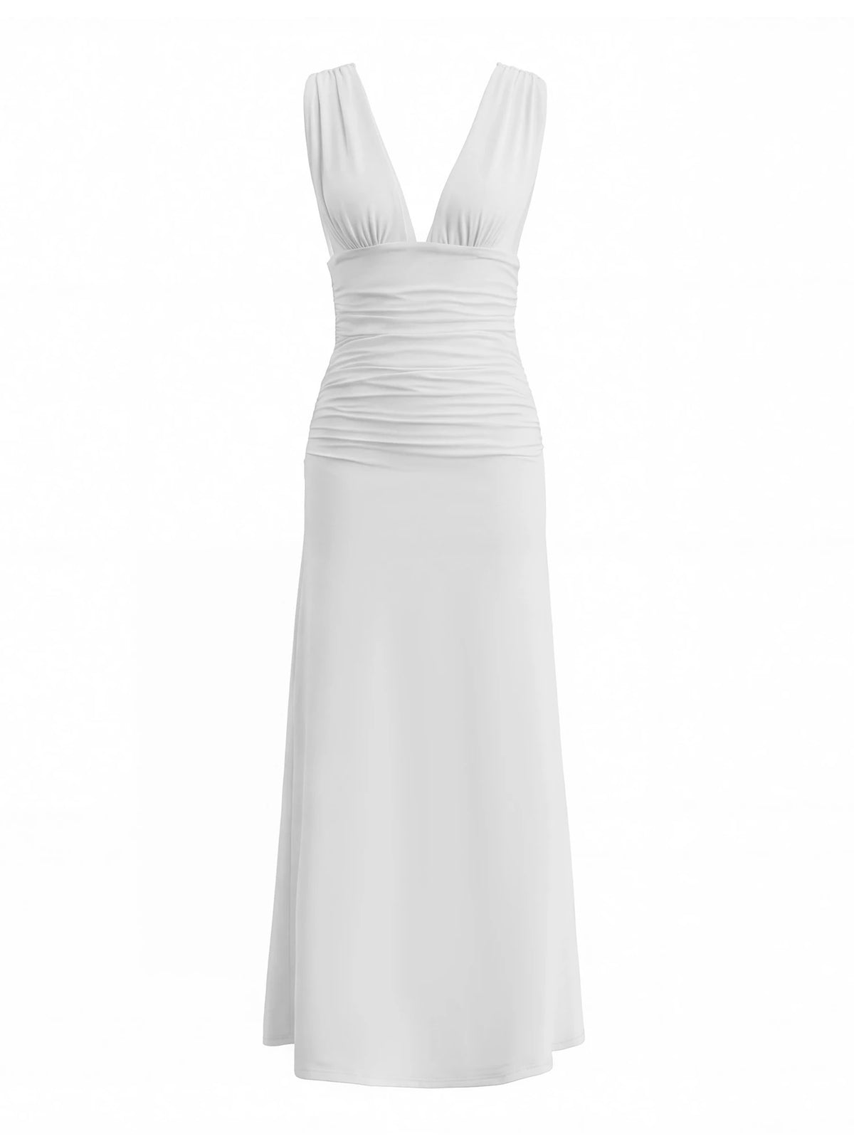2026 Summer Women's Sleeveless Dress Deep V Neck Bodycon Long Tank Dress Party Evening Elegant Dresses for Date Daily