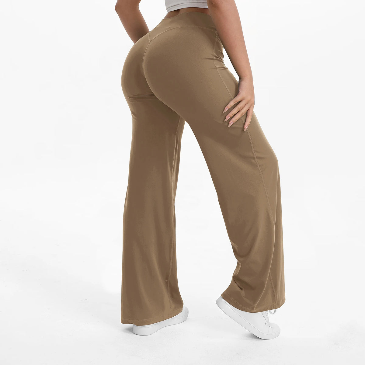NCLAGEN Naked Feel Straight-leg Pants Gym Clothes Woman Sportswear Fitness Workout Leggings Yoga Softmotion Wide-leg Trousers