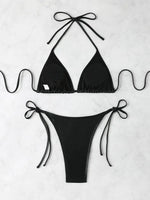 Sexy Shiny Silver Bikini Set Women Push Up Micro Swimsuit 2025 Brazilian Beach Bathing Suit Tie Side Thong Swimwear Biquini