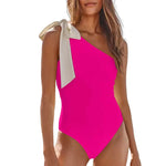 One Piece Women Swimwear 2025 Strapless Ruffle Tummy Control Bandeau Swimsuit Removable Strap Slimming Women's Bikinis