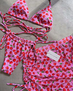 3 Pieces Bikini Set Wiht Mini Skirt Women Swimwear 2024 Sexy Bikinis Bandeau Push Up Beachwear Bodysuit Thong Biquini Female