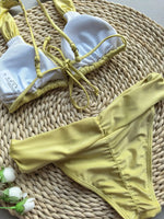2025 New Bikini European and American Sexy Bikini Solid Color Split Women's Swimsuit Girls Swimwear Leopard Print Bikini Set