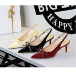 2026 Latest Light Luxury Style Women's Casual High Heel Sandals Summer Exquisite Pointed Shallow Mouth Fine Heel Modern Sandals